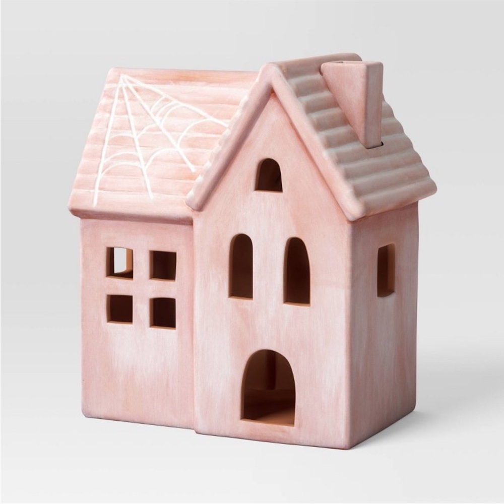 Hyde & EEK Terracotta Haunted House Halloween Novelty Decor - Light Pink - Picture 3 of 3